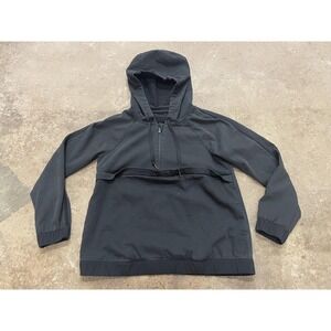 Lululemon Hoodie Mens Large Black 1/4 Zip Textured Pullover Training Running